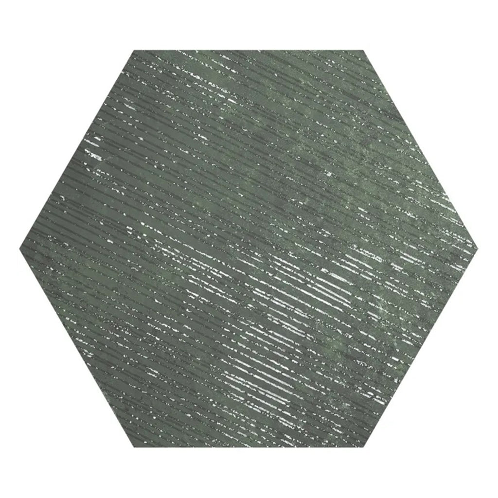 Zenith 9.05 in. x 10.63 in. Textured Olive Green Porcelain Hexagon Wall and Floor Tile (8.07 sq ft/case) - 16 Pack