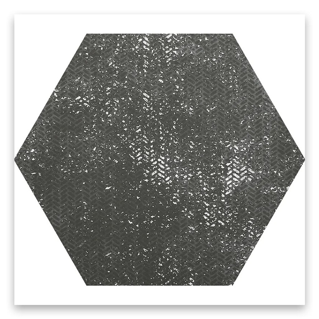 Graphite Gray 9x11 Textured Hexagon Porcelain Tile (16 pack, 8.07