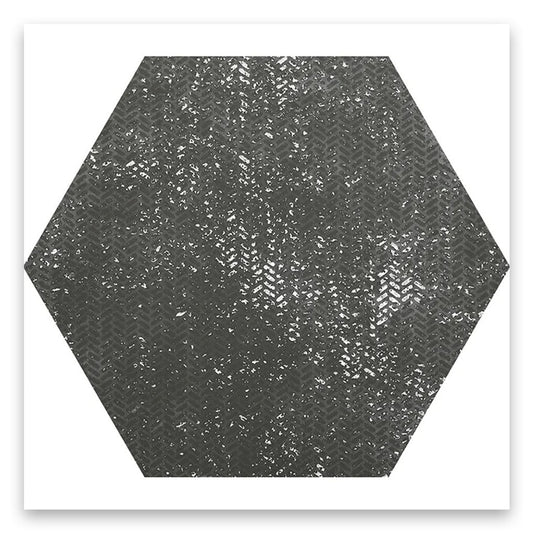 Graphite Gray 9x11 Textured Hexagon Porcelain Tile (16 pack, 8.07 sq ft/case) - Sample