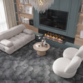 Charcoal gray matte hexagon porcelain tile 9x11 inch floor tile with subtle texture