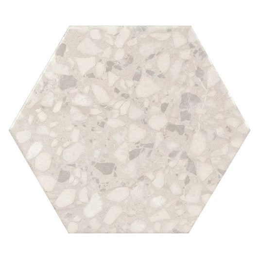 Soft Ivory-Beige 9x11 Matte Hexagon Porcelain Tile (16 pack, 8.07 sq ft/case) - Sample