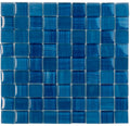 Sample - Cerulean Blue 11x11 Glossy, Matte Square Glass Mosaic tile (5 pack, 4.43 sq ft/case)