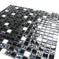 Blue 12x12 Glossy Textured Square Glass Metal Mosaic Tile (5 pack, 4.75 sq ft/case) - Sample