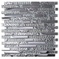 5 pack Silver 11.7 in. x 11.9 in. Polished Glass Mosaic Tile (4.79 sq ft/case) - Sample