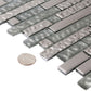5 pack Silver 11.7 in. x 11.9 in. Polished Glass Mosaic Tile (4.79 sq ft/case) - Sample
