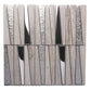 Gray 12x12 Polished Textured Trapezium Glass Stone Mosaic Tile (5 pack, 4.83 sq ft/case) - Sample