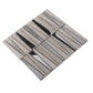 Gray 12x12 Polished Textured Trapezium Glass Stone Mosaic Tile (5 pack, 4.83 sq ft/case) - Sample