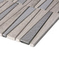 Gray 12x12 Polished Textured Trapezium Glass Stone Mosaic Tile (5 pack, 4.83 sq ft/case) - Sample