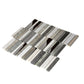 Brown Gray 12x12 Brick Polished Textured Glass Stone Mosaic Tile (5 pack, 4.83 sq ft/case) - Sample