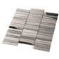 Brown Gray 12x12 Polished Textured Brick Glass Stone Mosaic Tile (5 pack, 4.83 sq ft/case) - Sample
