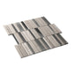 Brown Gray 12x12 Polished Textured Brick Glass Stone Mosaic Tile (5 pack, 4.83 sq ft/case) - Sample