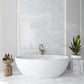 White 12x12 Hexagon Glossy Matte Glass Mosaic Tile (5 pack, 4.83 sq ft/case)