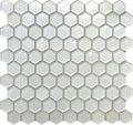 Sample - White 12x12 Hexagon Glossy Matte Glass Mosaic Tile (5 pack, 4.83 sq ft/case)