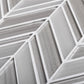 White 10x10 Herringbone Glossy Matte Glass Mosaic Tile (5 pack, 3.76 sq ft/case) - Sample