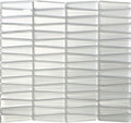 Sample - White 12x13 Glossy Matte Trapezium Glass Mosaic Tile (5 pack, 5.38 sq ft/case)