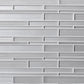 White 12x12 Sticks Glossy Matte Glass Mosaic Tile (5 pack, 5 sq ft/case) - Sample
