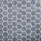 Blue Gray 12x12 Glossy Matte Hexagon Glass Mosaic Tile (5 pack, 4.83 sq ft/case) - Sample
