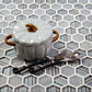 Light Blue 12x12 Glossy Matte Hexagon Glass Mosaic Tile (5 pack, 4.83 sq ft/case) - Sample