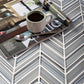 Blue Gray 10x10 Glossy Matte Herringbone Glass Mosaic Tile (5 pack, 3.76 sq ft/case) - Sample