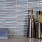 12x12 Blue and Gray Matte Glass Tile