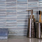 White Blue 12x13 Glossy Matte Trapezium Glass Mosaic Tile (5 pack, 5.38 sq ft/case) - Sample