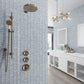 Blue 12x13 Glossy Matte Trapezium Glass Mosaic Tile (5 pack, 5.38 sq ft/case)