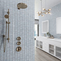 Blue 12x13 Glossy Matte Trapezium Glass Mosaic Tile (5 pack, 5.38 sq ft/case)