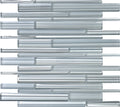 Sample - Blue Gray 12x12 Glossy Matte Sticks Glass Mosaic Tile (5 pack, 5 sq ft/case)