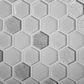 12x12 White Honed Hexagon Glass Tile