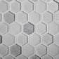 White 12x12 Glossy Matte Hexagon Glass Mosaic Tile (5 pack, 4.83 sq ft/case) - Sample