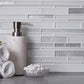 White Blue 12x12 Glossy Matte Sticks Glass Mosaic Tile (5 pack, 5 sq ft/case) - Sample