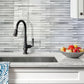 White 12x12 Glossy Matte Sticks Glass Mosaic Tile (5 pack, 5 sq ft/case) - Sample