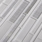 White 12x12 Sticks Glossy Matte Glass Mosaic Tile (5 pack, 5 sq ft/case) - Sample