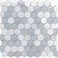 Blue Gray 12x12 Glossy Matte Hexagon Glass Mosaic Tile (5 pack, 4.83 sq ft/case) - Sample