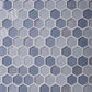 Blue Gray 12x12 Glossy Matte Hexagon Glass Mosaic Tile (5 pack, 4.83 sq ft/case) - Sample