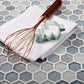 Light Blue 12x12 Glossy Matte Hexagon Glass Mosaic Tile (5 pack, 4.83 sq ft/case) - Sample