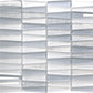 White Blue 12x13 Glossy Matte Trapezium Glass Mosaic Tile (5 pack, 5.38 sq ft/case) - Sample