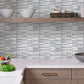 White 12x13 Glossy Matte Trapezium Glass Mosaic Tile (5 pack, 5.38 sq ft/case) - Sample