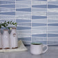 12x12 Blue and Gray Polished Mosaic Tile