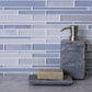 White Blue 12x12 Glossy Matte Sticks Glass Mosaic Tile (5 pack, 5 sq ft/case) - Sample