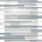 White Blue 12x12 Glossy Matte Sticks Glass Mosaic Tile (5 pack, 5 sq ft/case) - Sample
