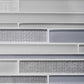 White Blue 12x12 Glossy Matte Sticks Glass Mosaic Tile (5 pack, 5 sq ft/case) - Sample