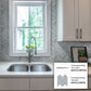 Blue Gray 10x10 Glossy Matte Herringbone Glass Mosaic Tile (5 pack, 3.76 sq ft/case) - Sample