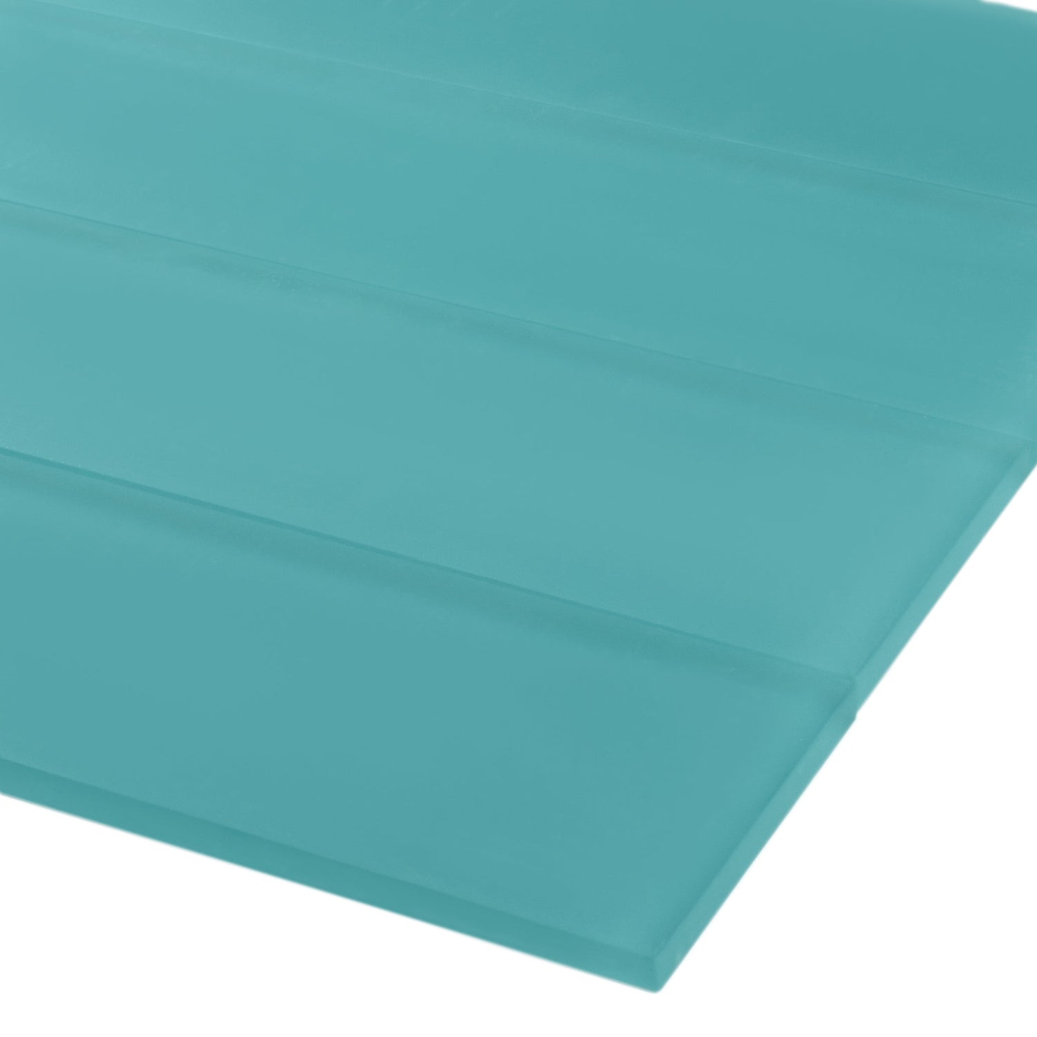 20 pack Sky Blue 3 in. x 12 in. Matte Finished Glass Subway Floor and Wall Tile (5 sq ft/case) - Sample