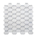 Sample - 5-Pack White, Blue 11-in x 11-in Polished Natural Stone Floor and Wall Tile