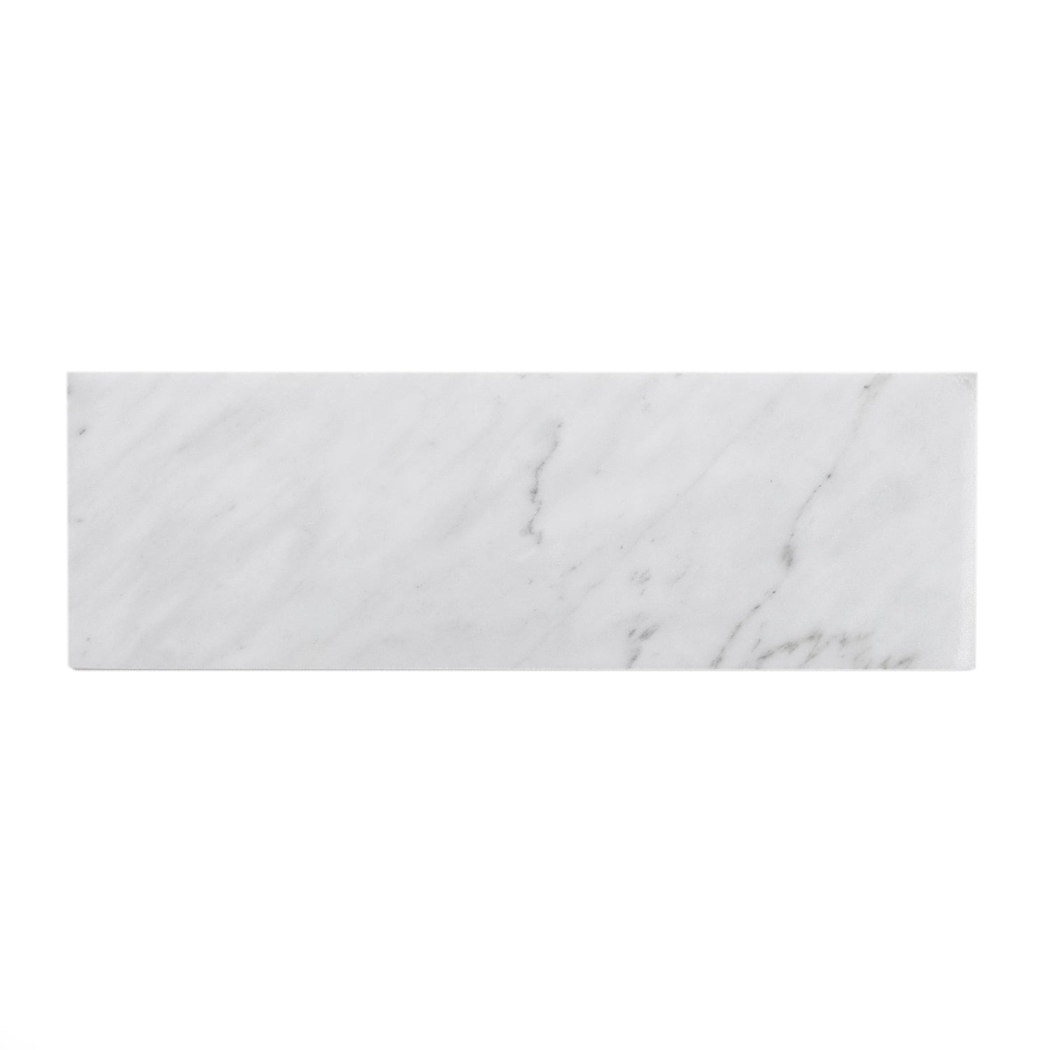 White 4x12 Subway Polished Marble Tile (15 pack, 5 sq ft/case) - Sample