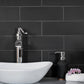 Black 4x12 Honed Subway Marble Tile (15 pack, 5 sq ft/case) - Sample