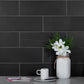 Black 4x12 Honed Subway Marble Tile (15 pack, 5 sq ft/case) - Sample