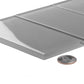 Gray 3x6 Glossy Subway Glass Tile (40 pack, 5 sq ft/case) - Sample