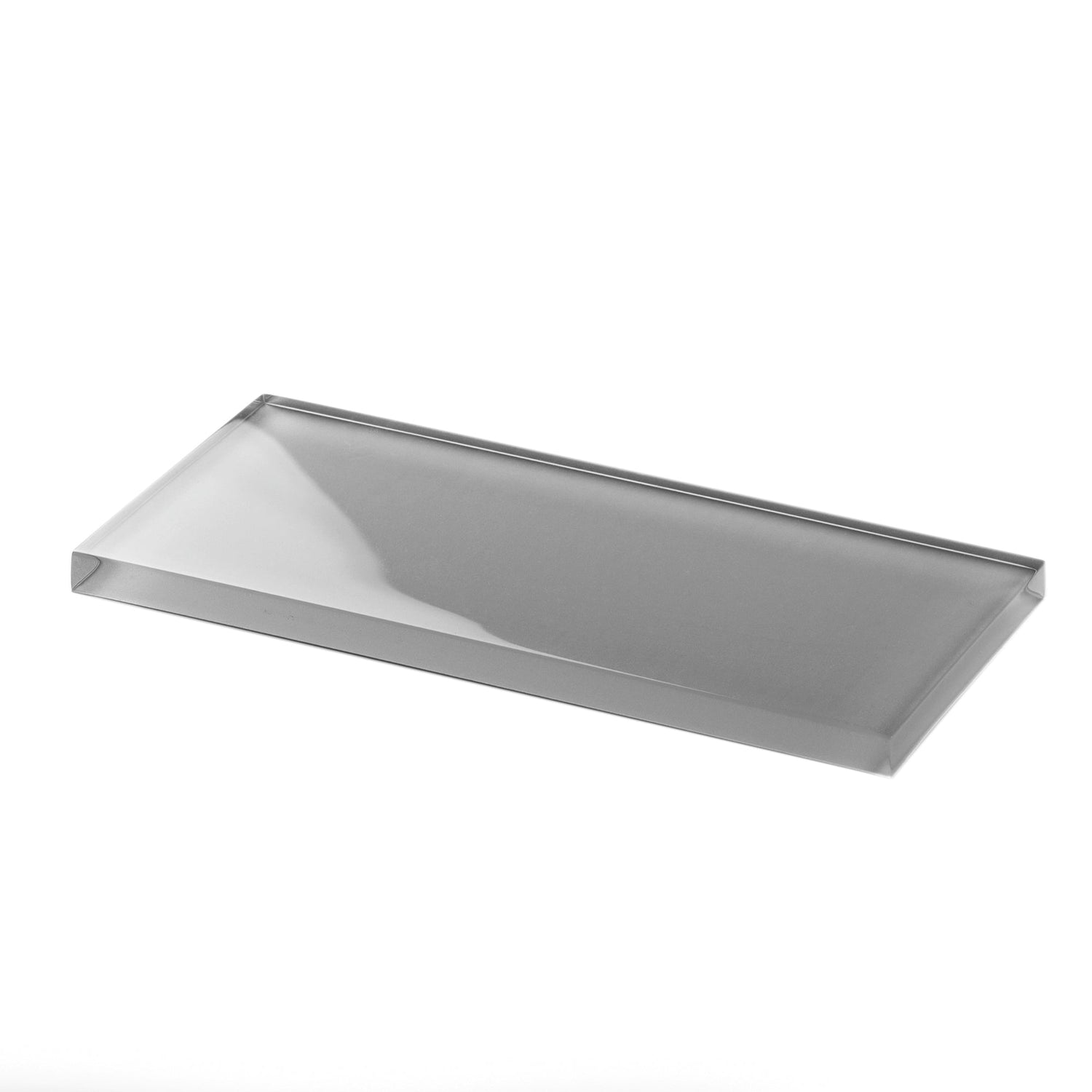 Gray 3x6 Glossy Subway Glass Tile (40 pack, 5 sq ft/case) - Sample